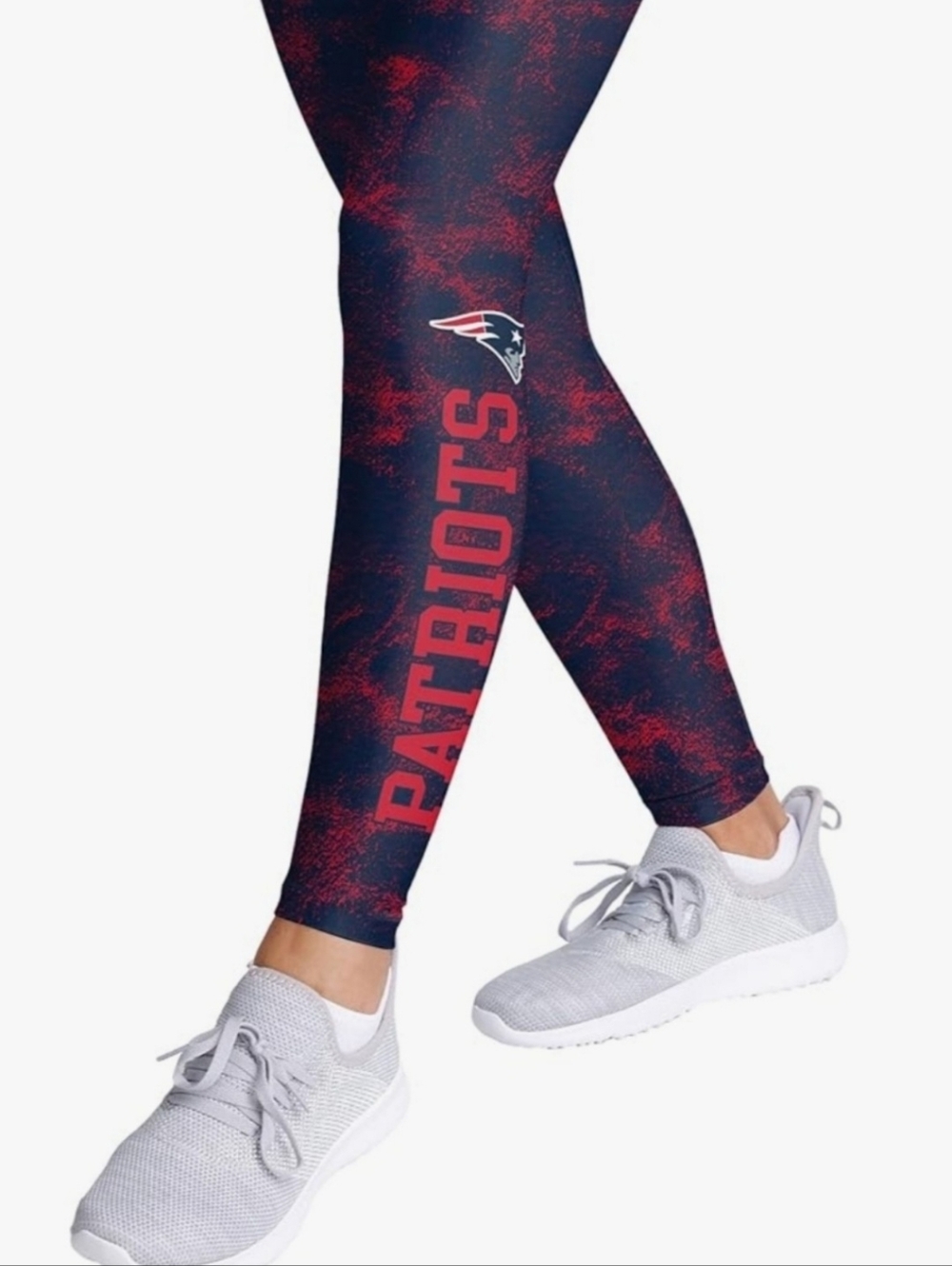 FOCO Women's NFL Ladies Team Color Cloud Leggings, New England Patriots, L